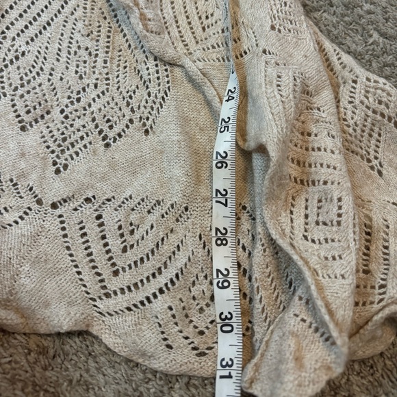 Anthropologie Sparrow Knit Tie Oatmeal Cardigan - Picture 5 of 12